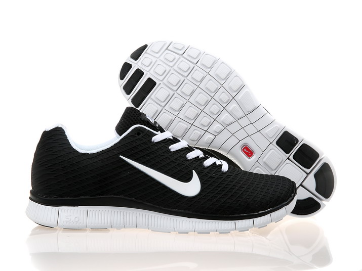 Nike Free 5.0 Chaussures De Course Legeres Mens Nouveau Blanc Noir